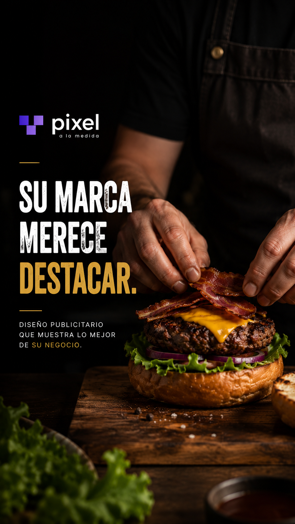 Publicidad Preparacion Hamburguesa
